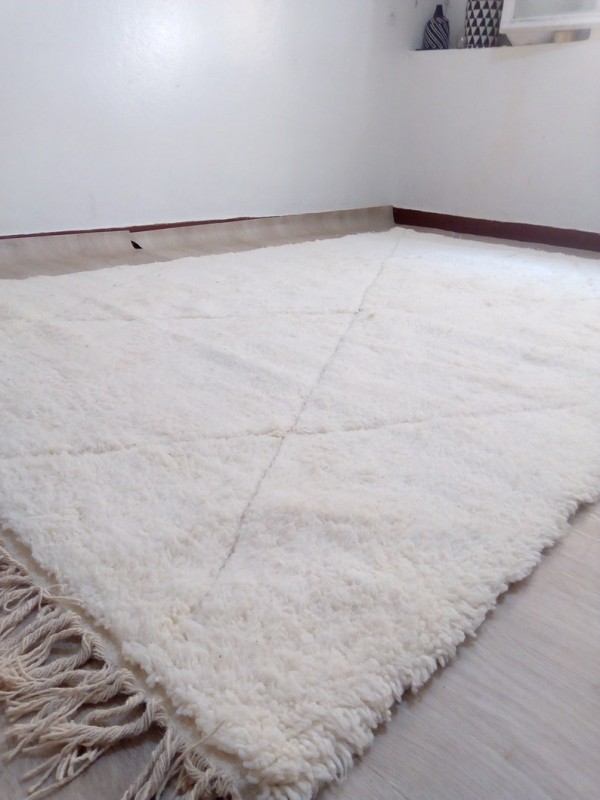 Modern Moroccan Beni Ourain ٍStyle  - Hand Woven Wool - Berber Rug 300 X 192CM