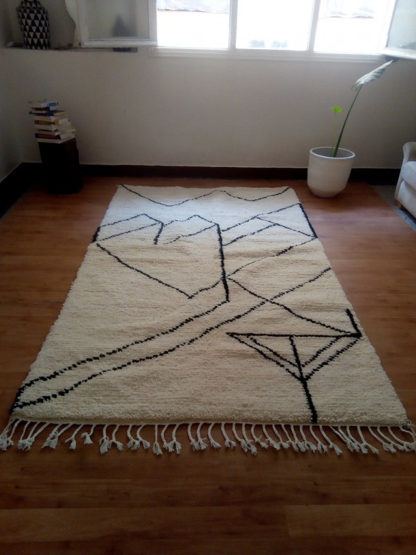 Moroccan Berber Design - Moroccan Rug  - Handmade Wool - 252X156cm