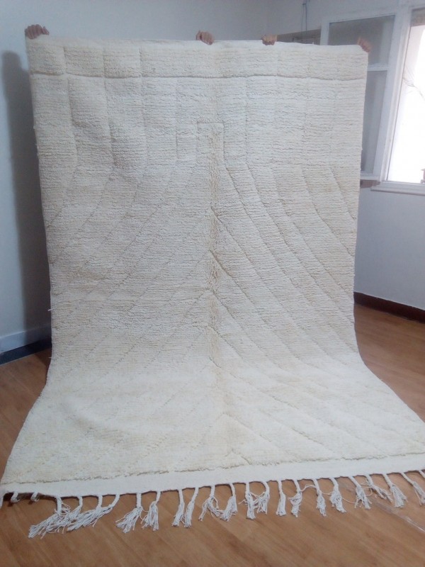 Modern beni ourain style -  tree Uni Pattern - Moroccan rug - hand woven Wool - 290 X 198cm
