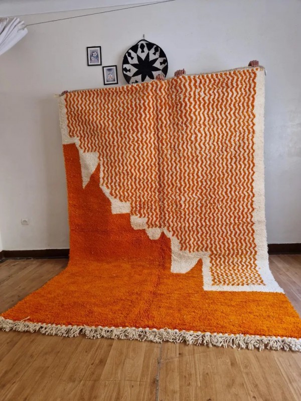 Beni Ourain Woven Rug - Berber Rug - Full Wool  - 301 X 209cm