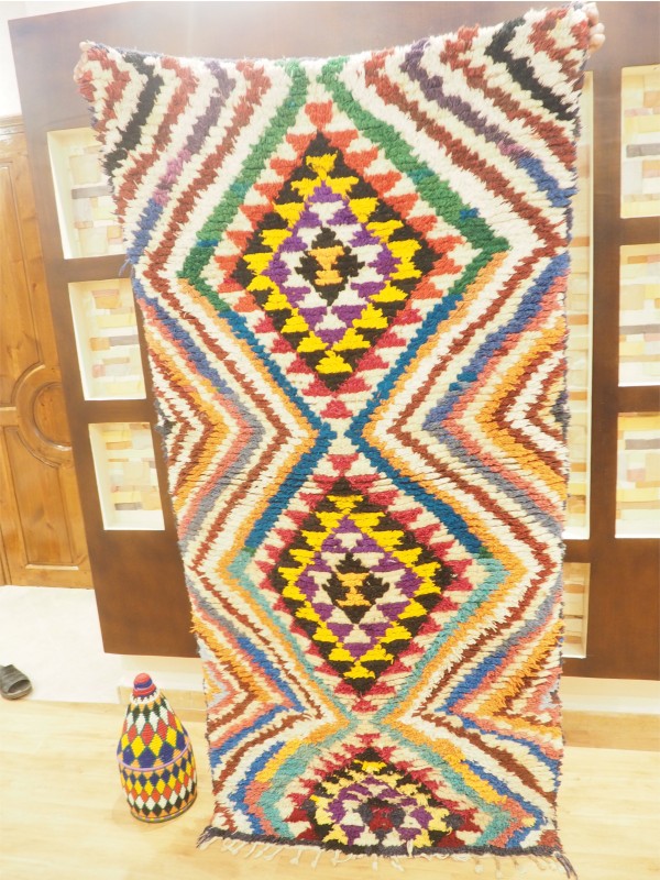 Berber Moroccan Boucherouite (Boucheroute) Rug - Authentic rugs