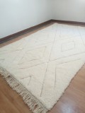 Berber Rug - Style Beni Ourain  - Diamonds Design Pattern - Handwoven Wool - 304 X 198cm