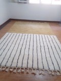  Moroccan Hand Woven Rug - Beni Ourain Style - Light Brown Design Carpet  - Wool - 312 X 200cm