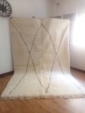 Moroccan Hand woven Beni Ourain woven - Diamonds Design - Wool Rug - 316 X 205cm