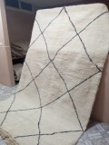 Berber Rug Style  - Style beni ourain carpet - Diamond pattern - Authentic rugs - Natural Wool - 310 X 194cm