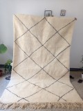 Vintage Rug - Large Moroccan Berber Style - Natural Wool - Beni Ourain Style  - 335 X 200cm