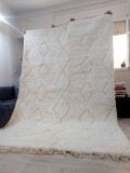 Moroccan Beni Ourain ٍStyle - Tribal Rug Berber - Hand Woven Wool - 305 X 200CM