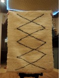  Moroccan Beni Ourain Style - hand woven Rug - Shag Pile - Handmade Carpet  - 300 X 204cm