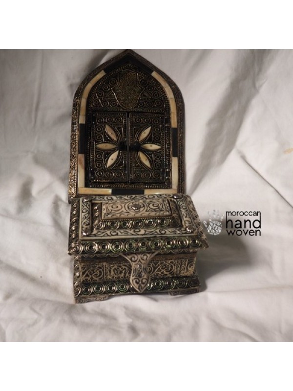 Set Moroccan Handmade Handcrafted Mirror & Chest