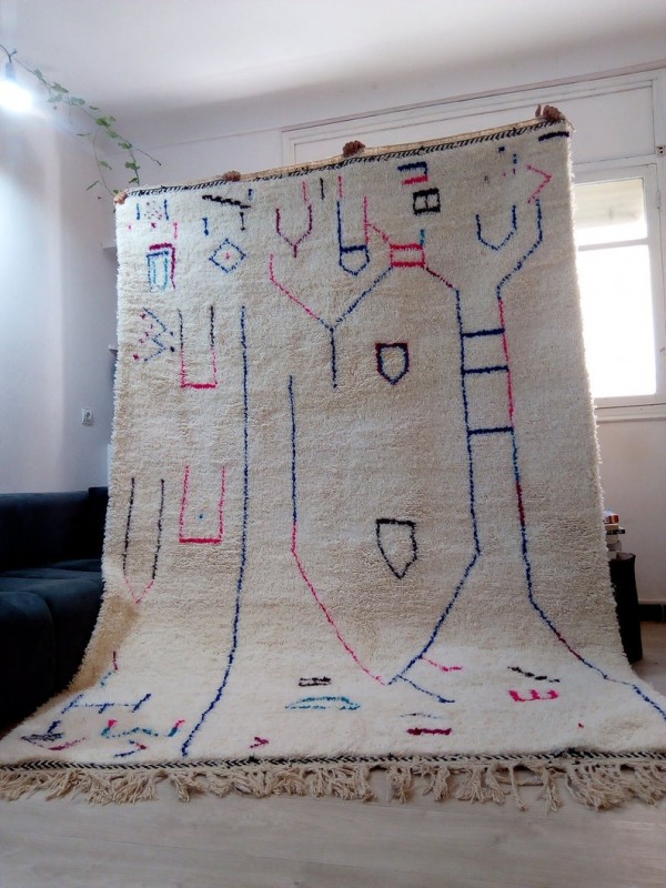 Berber rug - colored rug - handmade Moroccan Berber Carpet - 310x210 CM