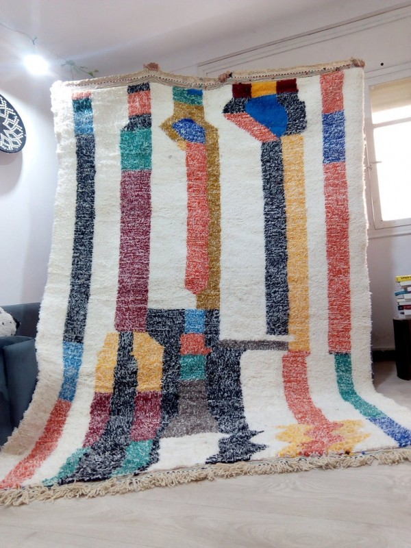 Berber rug - colored rug - handmade Moroccan Berber Carpet - 300x206 CM