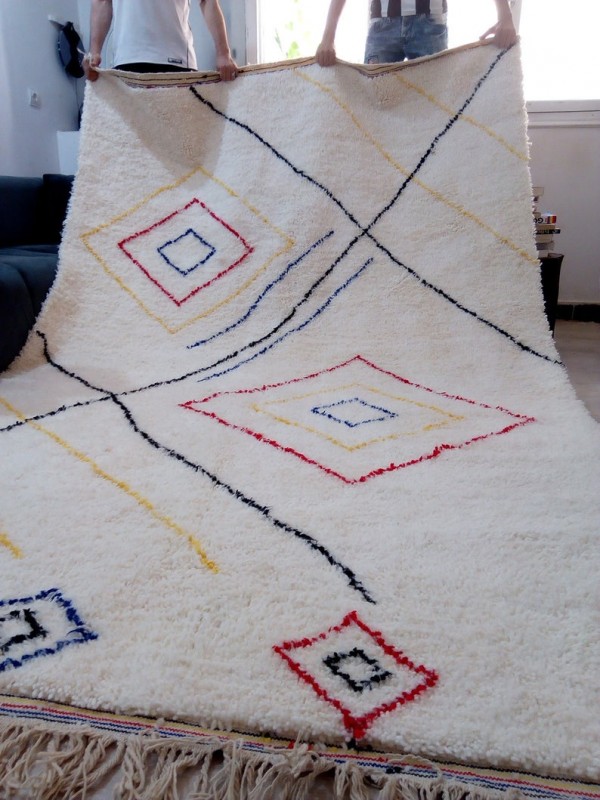 Berber rug - colored rug - handmade Moroccan Berber Carpet - 315x200 CM