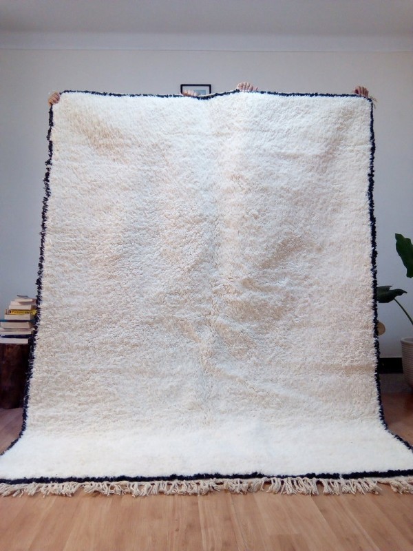 Moroccan carpet - Beni Ourain Style - Tribal Rug  - Full Wool - 240 X 183cm