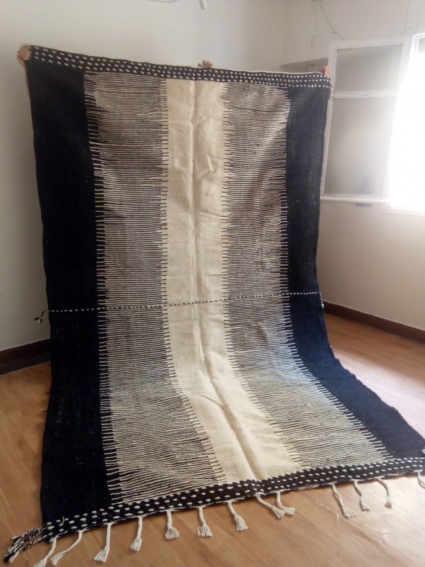 Large Moroccan rug handmade WOOL - Zanafi Style Moroccan carpet 10.2x6.3 feet