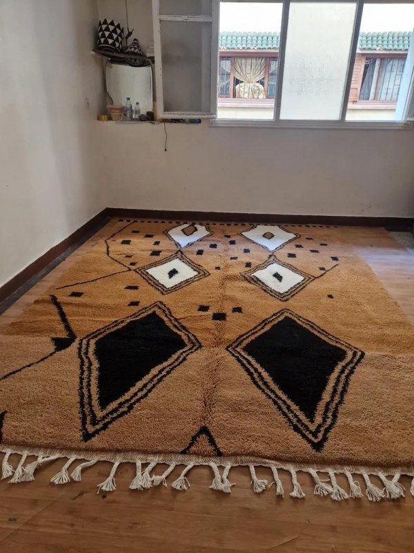 Moroccan Handmade Rug - Shag Pile - Brown Touch  - 300 X 240cm