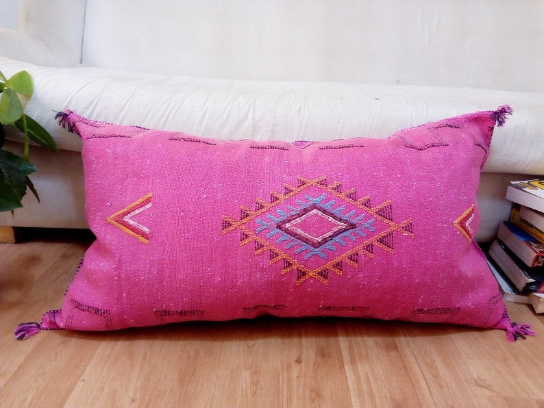 Pink shop moroccan pillow