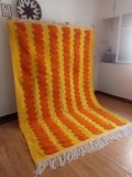  Moroccan Hand Woven Rug - Beni Ourain Style - Orange Design Carpet  - Wool - 294 X 200cm