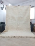 Moroccan Beni Ourain style - Handwoven Rug - Uni ivory carpet  - Wool - 305 X 204 CM