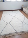 Berber carpet - Beni Ourain Tribal Rug Style- Shag Pile - Wool - 304 X 208cm