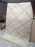 Berber Rug ٍStyle - Handmade Style Beni Ourain Carpet  - Shag Pile - Natural Wool - 250 X 177cm