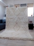 Beni Ourain Style - Hand Woven Wool Rug - Uni Faded Carpet - Tribal Rug  - 255X155cm