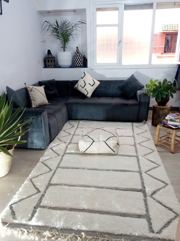 Moroccan Handmade Beni Ourain Style - Berber Wool Rug- Carpet Teppich Tapis  - 260 X 159cm
