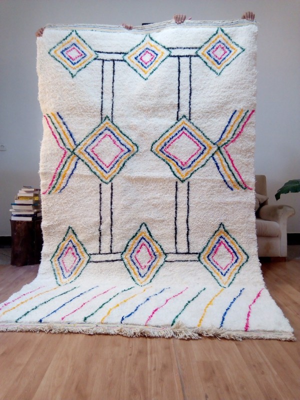 Berber rug - colored rug - handmade Moroccan Berber Carpet - 267x164 CM