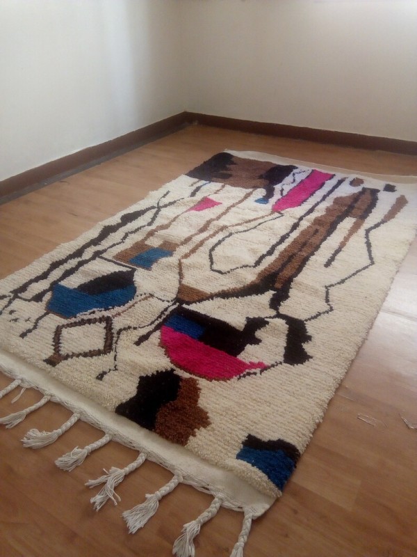Berber Design - Brown touch rug - handmade Moroccan Carpet - 247x152 CM